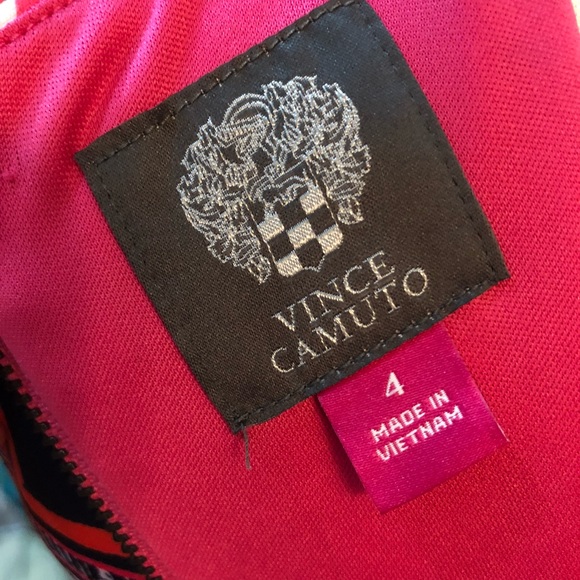 Vince Camuto Geometric Printed Bodycon Dress Sz 4 - Picture 7 of 7